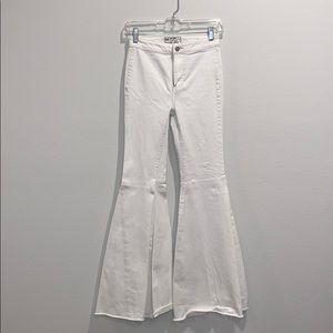Free People White Flare Jeans